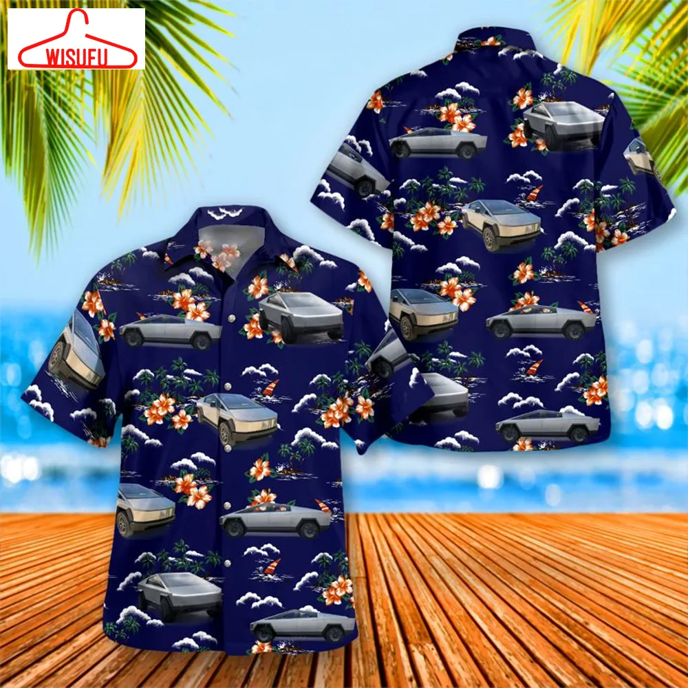 Tesla Cybertruck Hawaiian Shirt, New Fashion Gifts