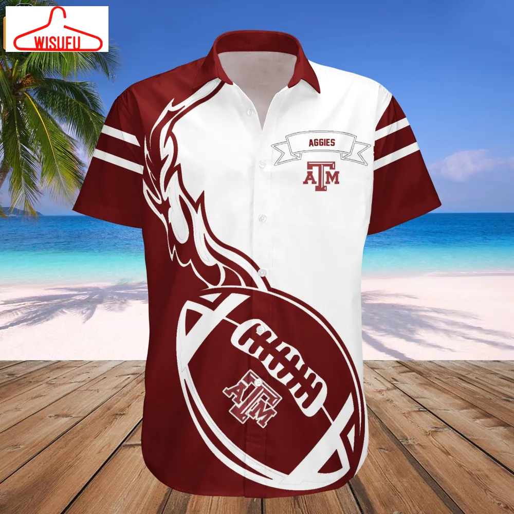 Texas A&m Aggies Flame Ball Hawaiian Shirt, New Fashion Gifts