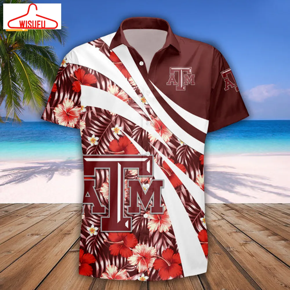 Texas A&m Aggies Hibiscus Sport Hawaiian Shirt, New Fashion Gifts