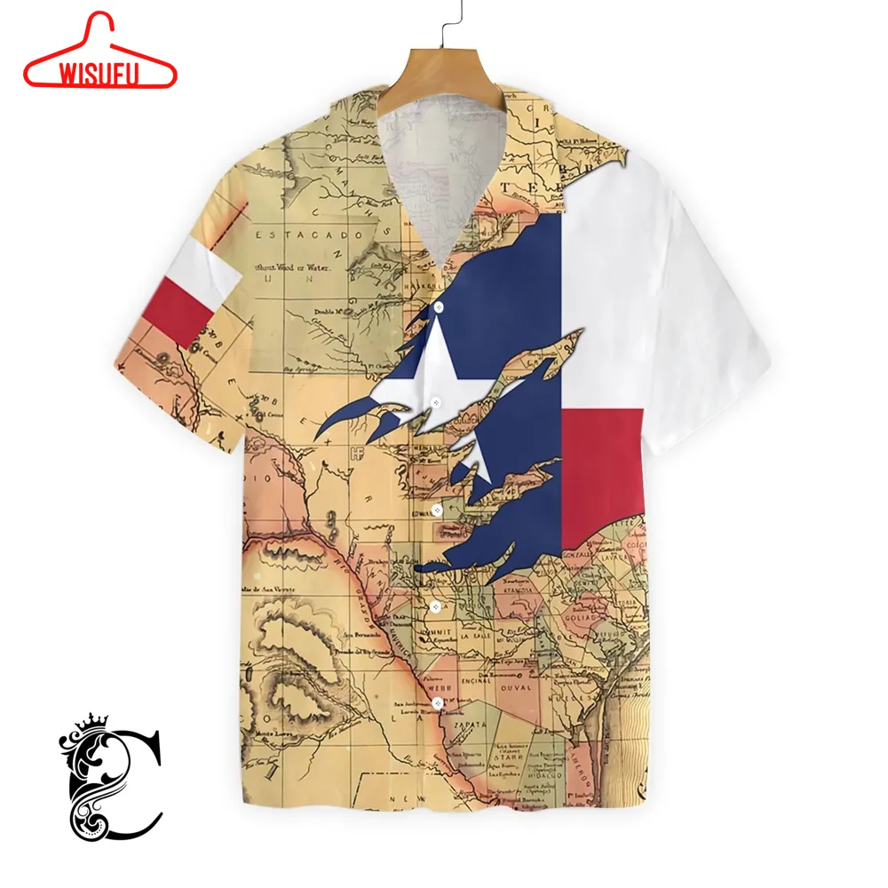 Texas Flag And Map Ez20 2812 Hawaiian Shirt, New Hawaiian Holiday Outfits, New Fashion Gifts