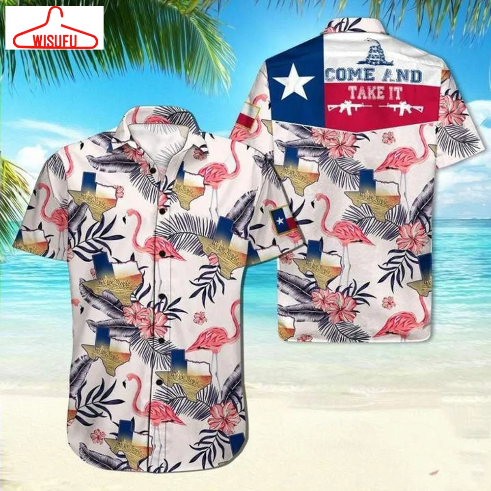 Texas Flamingo Come And Take It Hawaiian Shirt