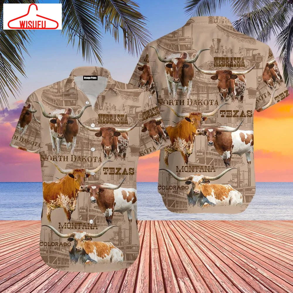 Texas Longhorn Cattle Lovers Hawaiian Shirt - For Men & Women - New Winter Fashion Shirt Gift For Family, New Fashion Gifts