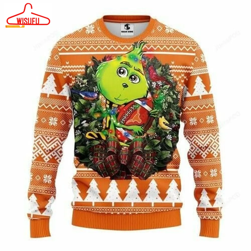 Texas Longhorns The Grinch N-caa Ugly Christmas Sweater