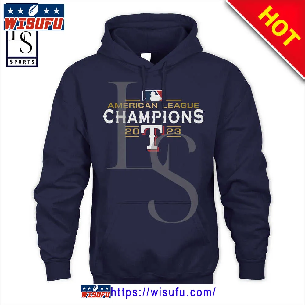 Texas Rangers American League Champions Dark Blue Hoodie