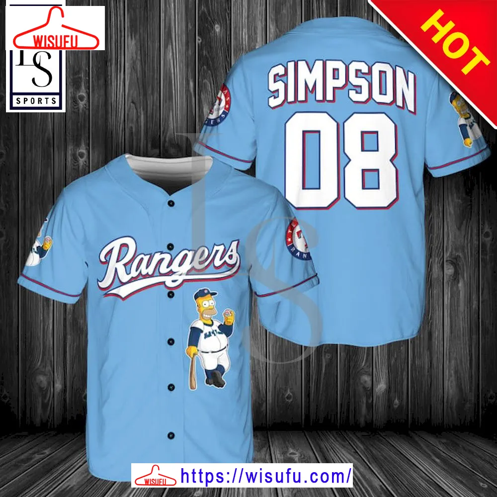 Texas Rangers Simpson Baseball Jersey, New Fashion Gifts