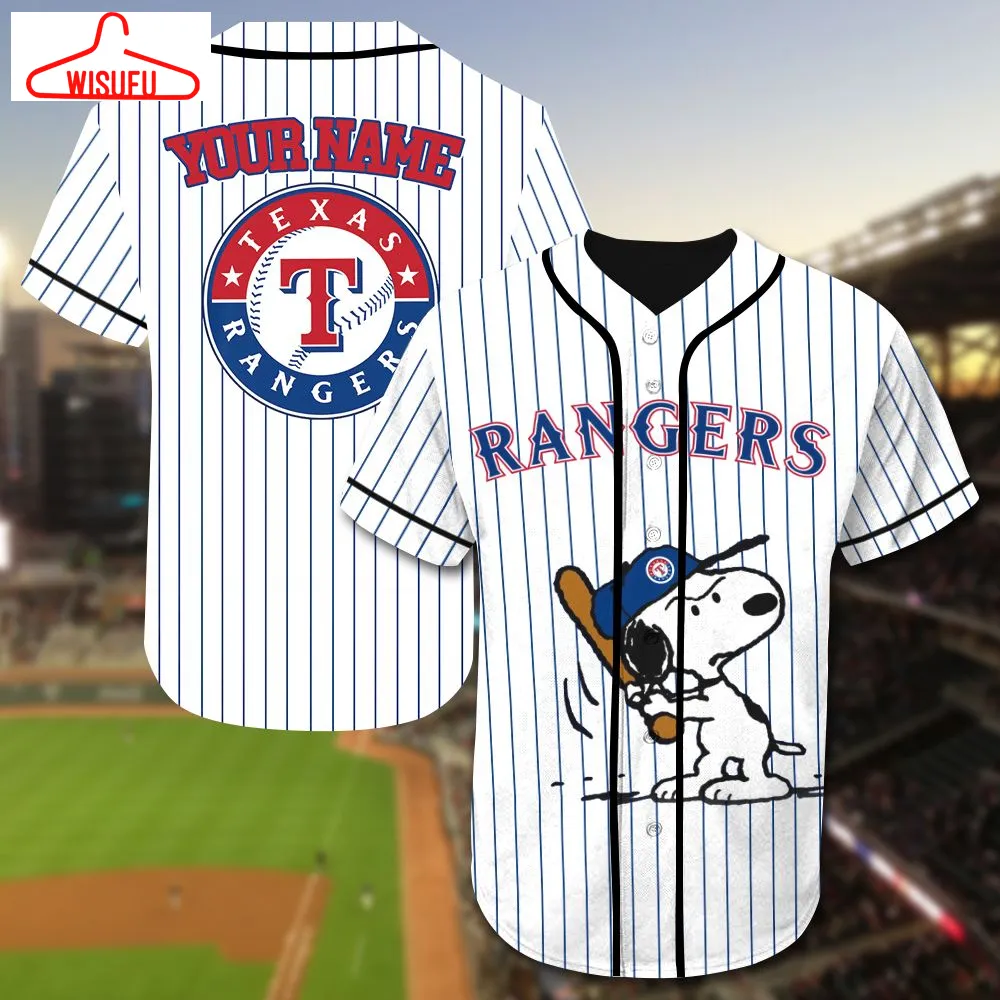 Texas Rangers Snoopy M-lb Personalized Baseball Jersey, New Fashion Gifts Vtbl21215