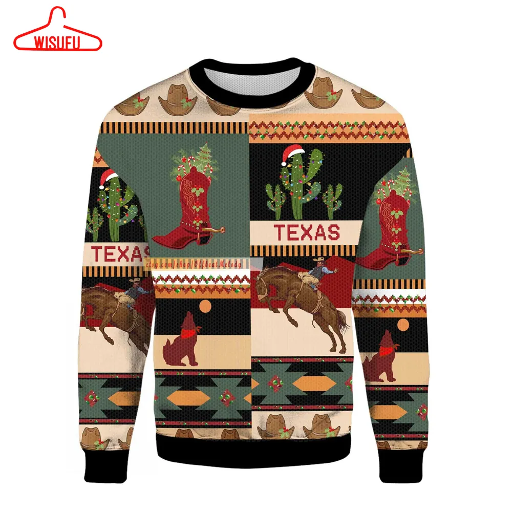 Texas Ugly Christmas Sweater, Texas Ugly Sweater Over Print, 2024 Christmas Holiday Ugly Sweater 3d Hoodie Sweatshirt, 3d Gift Shirt