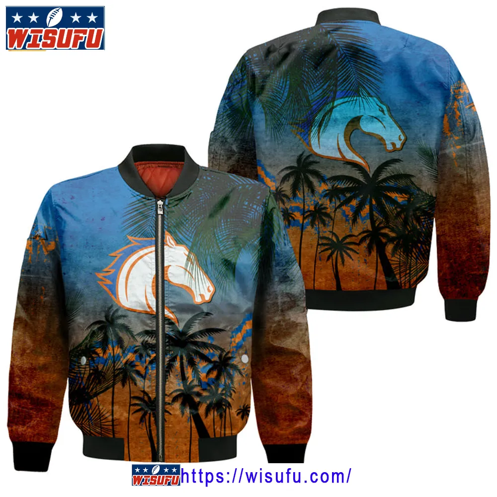 Texas.arlington Mavericks Coconut Tree Tropical Grunge Bomber Jacket