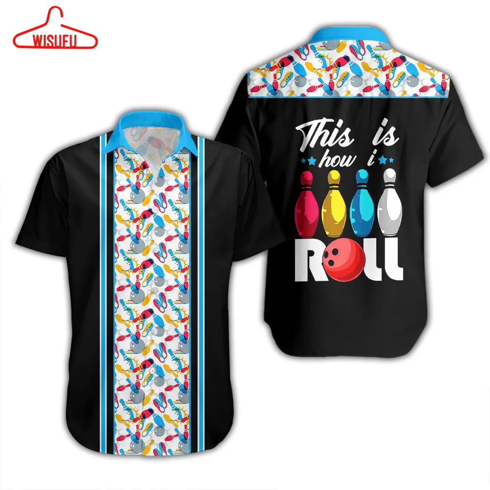 Thats How I Roll Bowling Blue Hawaiian Shirt - For Men & Women - Shirt Gift For Friends, Gift For Family, New Fashion Gifts