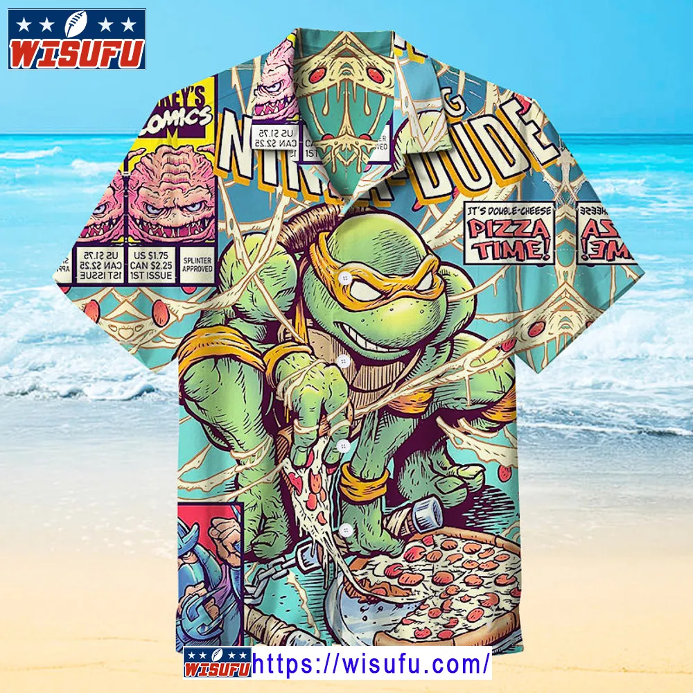 The Amazing Michelangelo's Pizza Time -unise-x Hawaiian Shirt