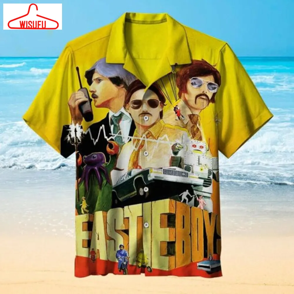 The Beastie Boys Hip Hop Band Hawaiian Graphic Print Short Sleeve Hawaiian Casual Shirt, New Fashion Gifts