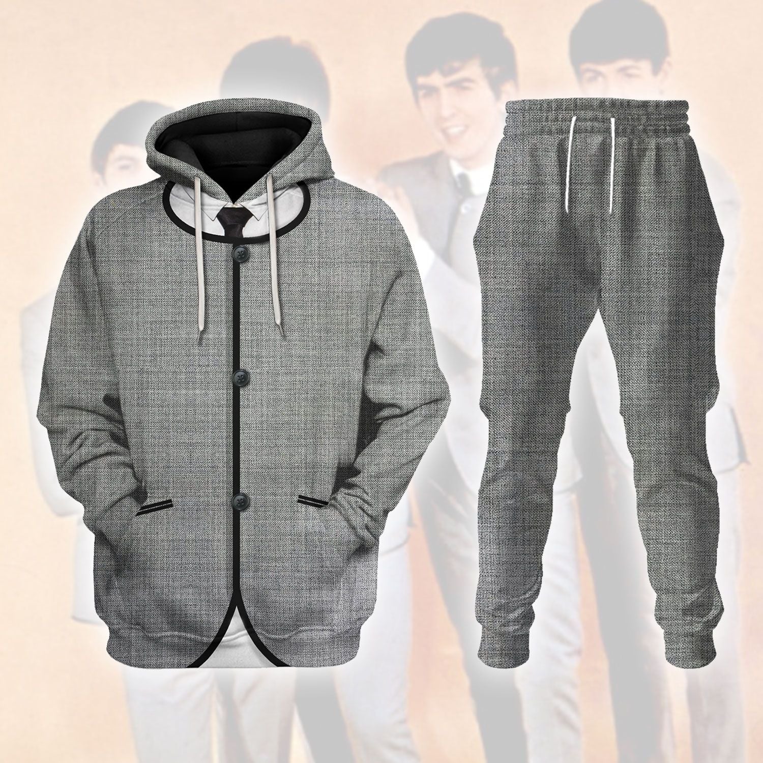 The Beatles Grey Uniform track suit 
