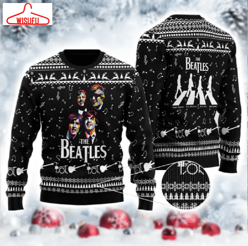 The Beatles Rock Band 1 Ugly Sweater Gifts, The Beatles Rock Band Gift Fan Ugly Sweater