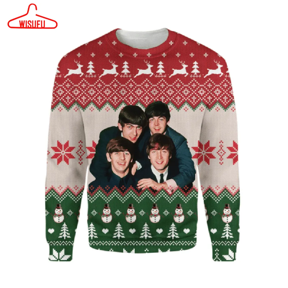 The Beatles Rock Band 2 Ugly Sweater Gifts, The Beatles Rock Band Gift Fan Ugly Sweater