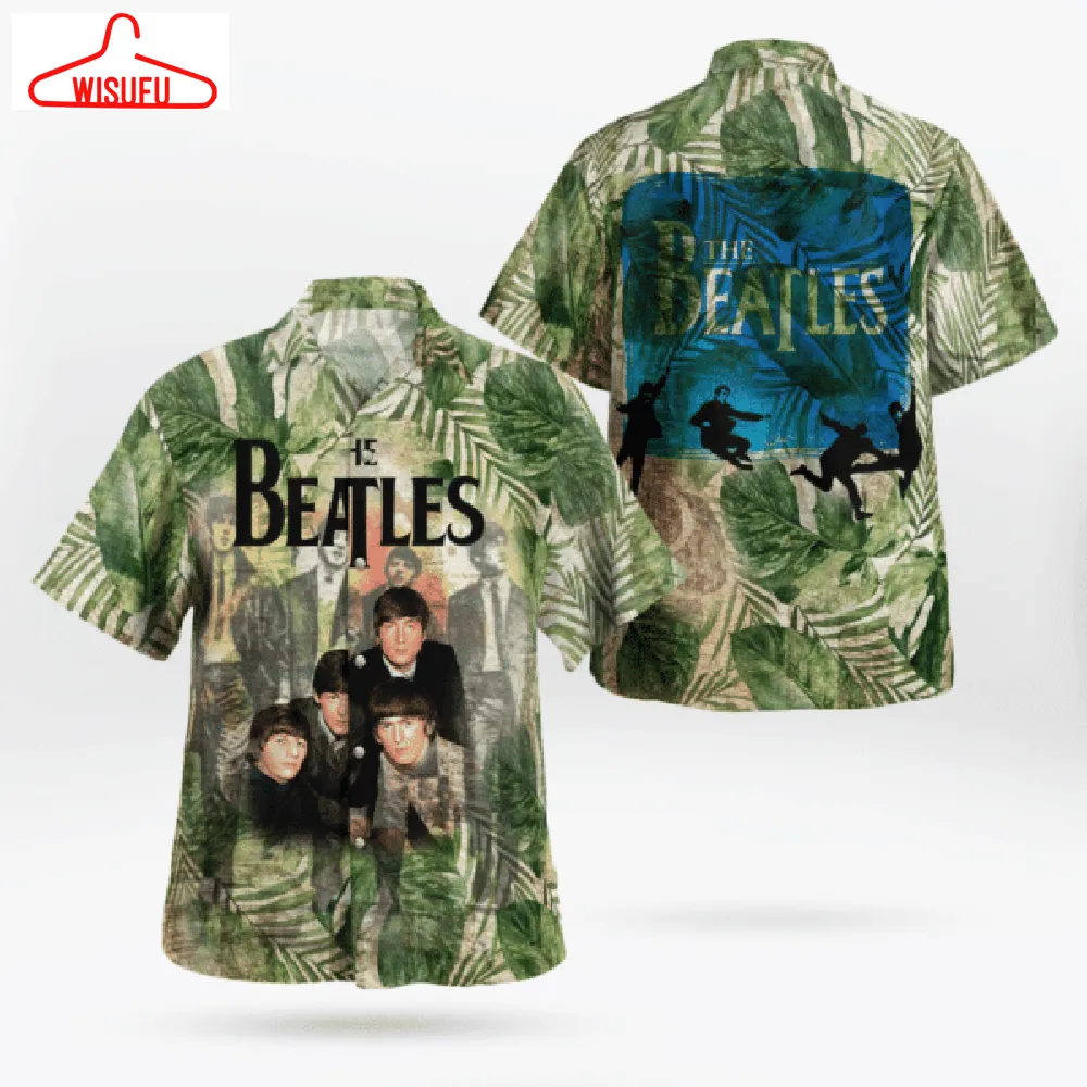 The Beatles Rock Band Gift For Fans Hawaiian Graphic Print Short Sleeve Hawaiian Casual Shirt, New Fashion Gifts Vtbl11766