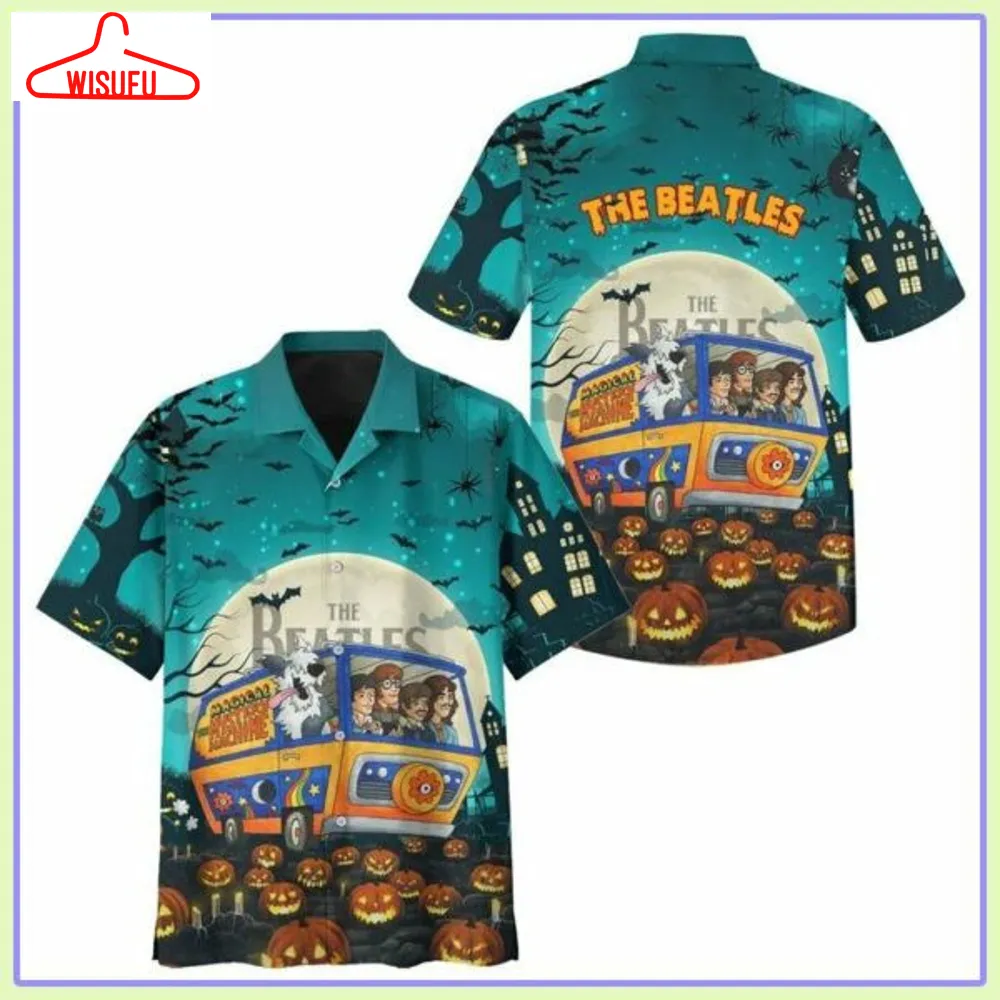 The Beatles Rock Band Gift For Fans Hawaiian Graphic Print Short Sleeve Hawaiian Casual Shirt, New Fashion Gifts Vtbl52724