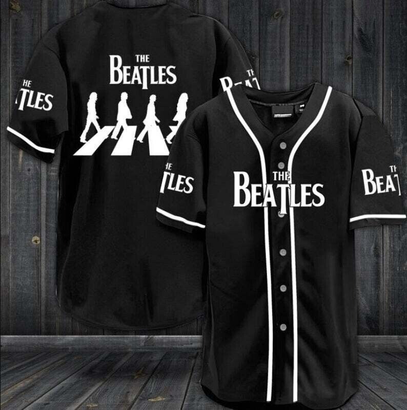 The Beatles Rock Music Band Baseball Jersey Print Shirt For Men Women S-5XL