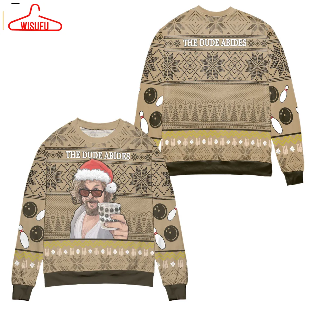 The Big Lebowski The Dude Abides Ugly Christmas Sweater