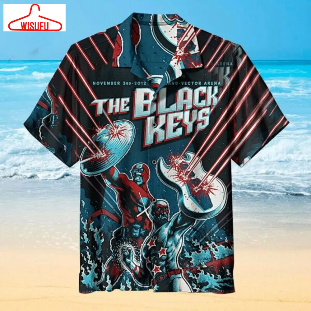 The Black Keys Band Hawaiian Graphic Print Short Sleeve Hawaiian Casual Shirt, New Fashion Gifts Vtbl81171