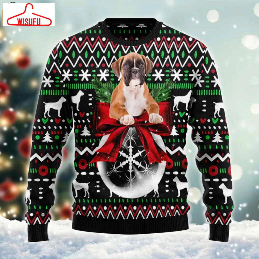 The Boxer Puppy Xmas Ugly Sweater