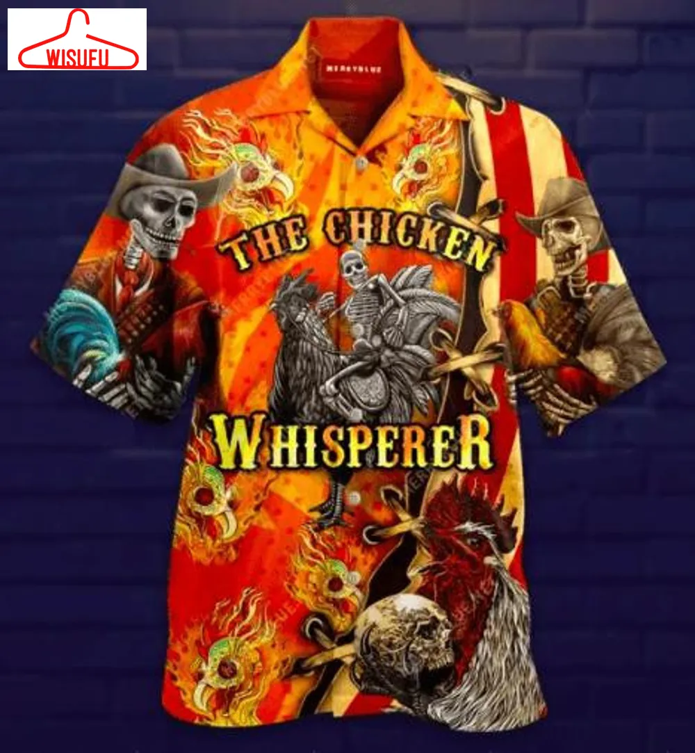 The Chicken Whisperer Skull Hawaiian Shirt