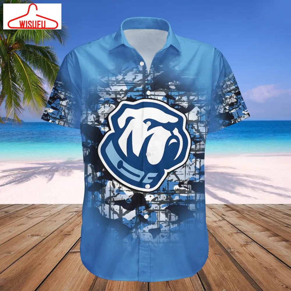 The Citadel Bulldogs Camouflage Vintage Hawaiian Shirt, New Fashion Gifts