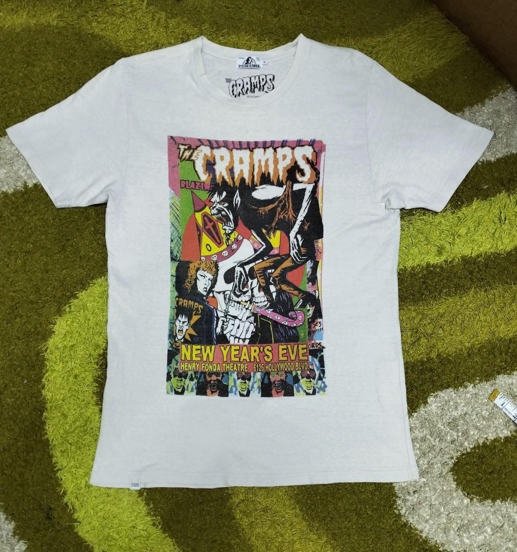 The Cramps Band White short sleeve t shirt Comic funny tee