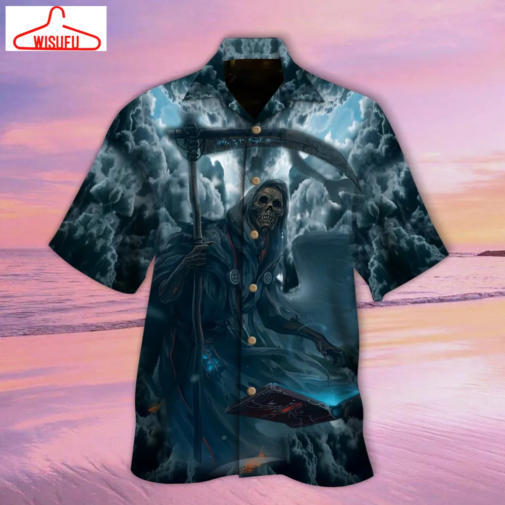 The Death Shadow Hawaiian Shirt - For Men & Women - Adult - Hw9366, New Hawaiian Holiday Outfits, New Fashion Gifts