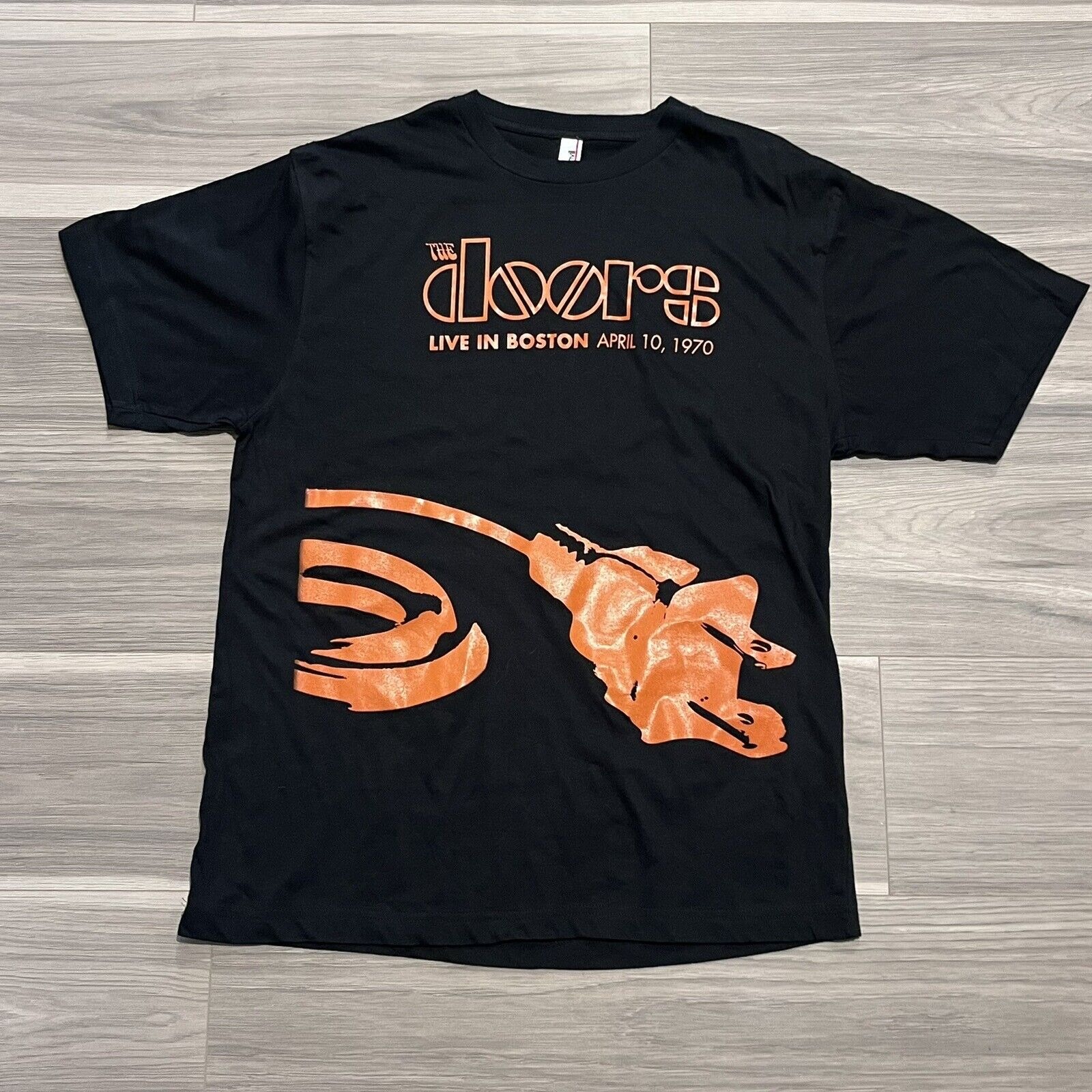 The Doors Live In Boston 1970 Unisex Repro Music T-shirt Black Shirt