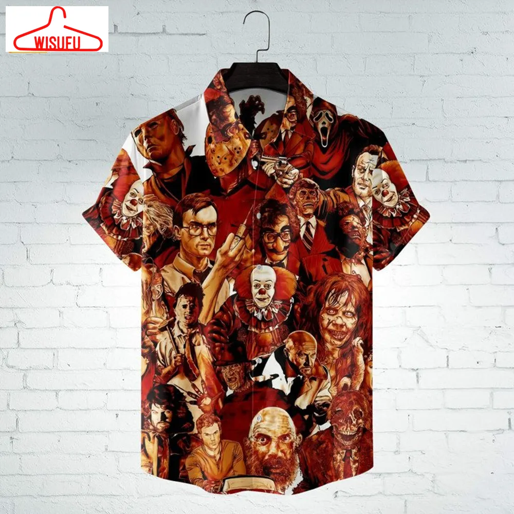 The Exorcist Michael Myers Jason Voorhees Horror Movie Hawaiian Shirt, New Fashion Gifts