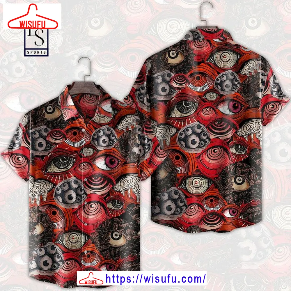 The Eyes Halloween Hawaiian Shirt, New Fashion Gifts