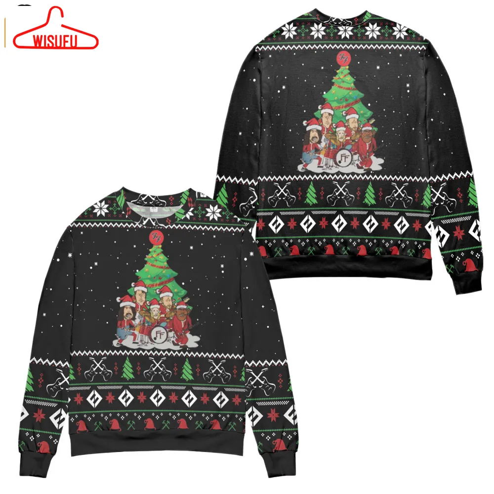 The Foo Fighters Band Music Chibi Ugly Christmas Sweater