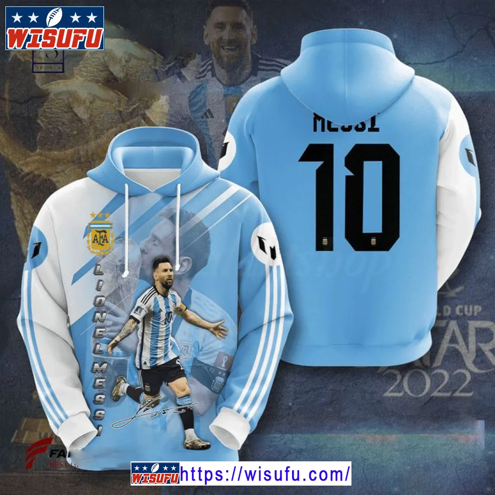 The Goat Lionel Messi World Cup Champions Hoodie 3d