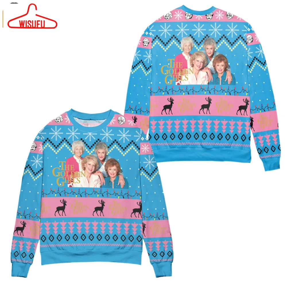 The Golden Girls Character Blue Ugly Christmas Sweater