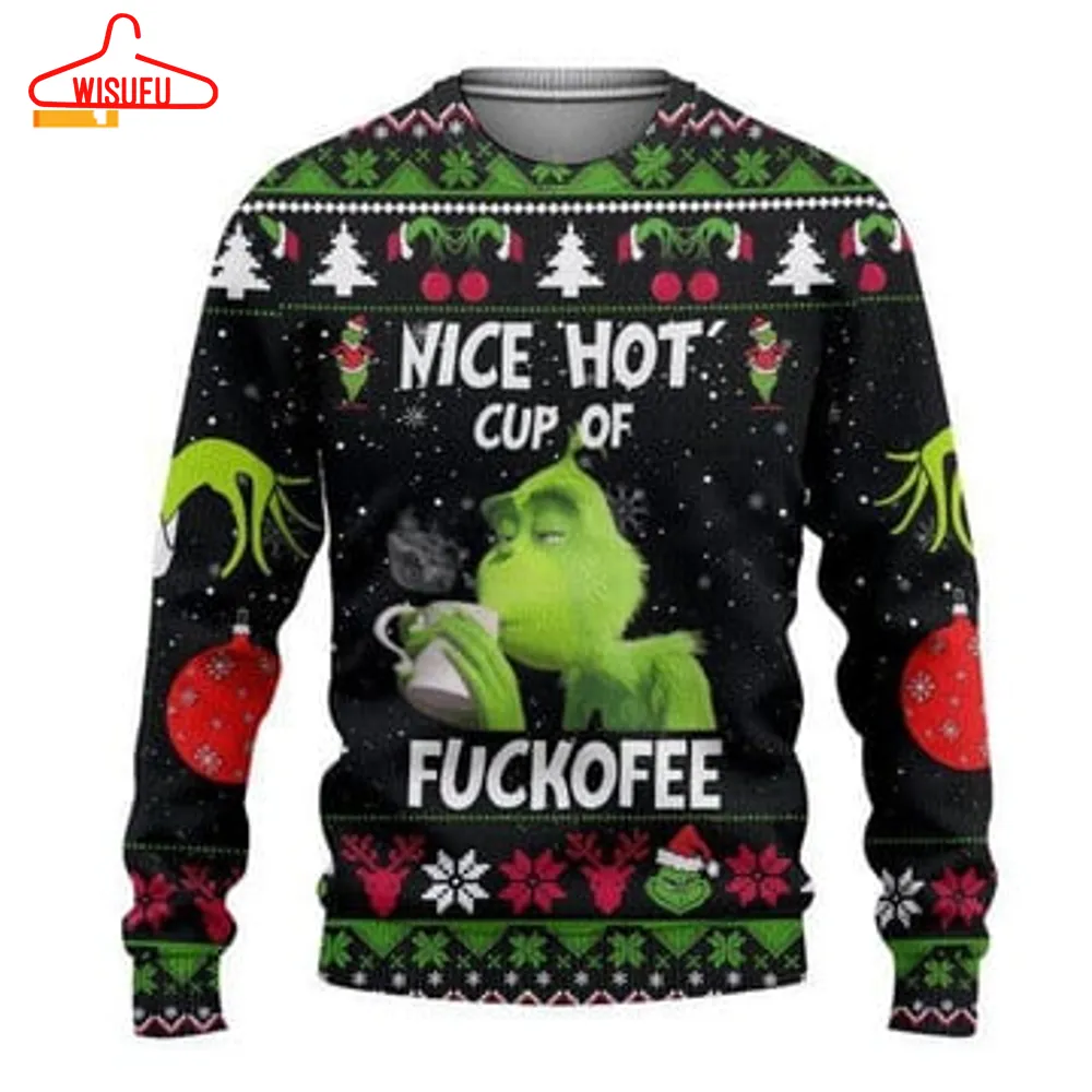 The Grinch Nice Hot Cup Of Christmas Sweater