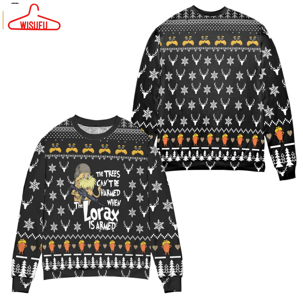 The Lorax Reindeer & Snowflake Pattern Ugly Christmas Sweater