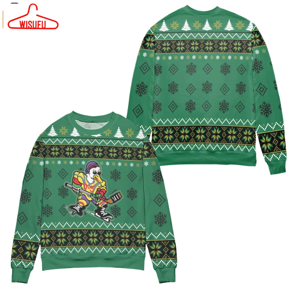 The Mighty Ducks Disney Snowflake Pattern Ugly Christmas Sweater