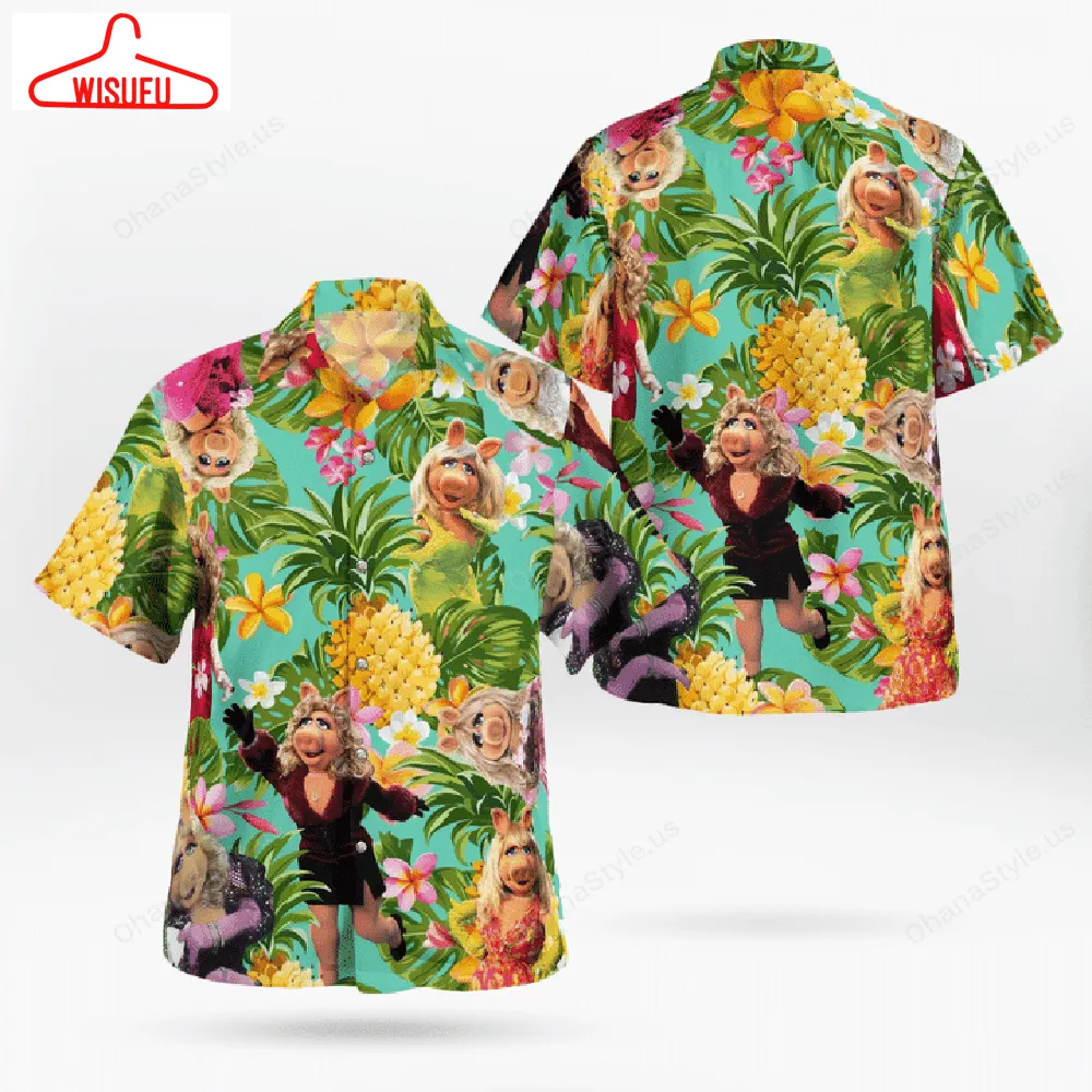 The Muppet Miss Piggy Pineapple Tropical Hawaiian Shirt, New Fashion Gifts