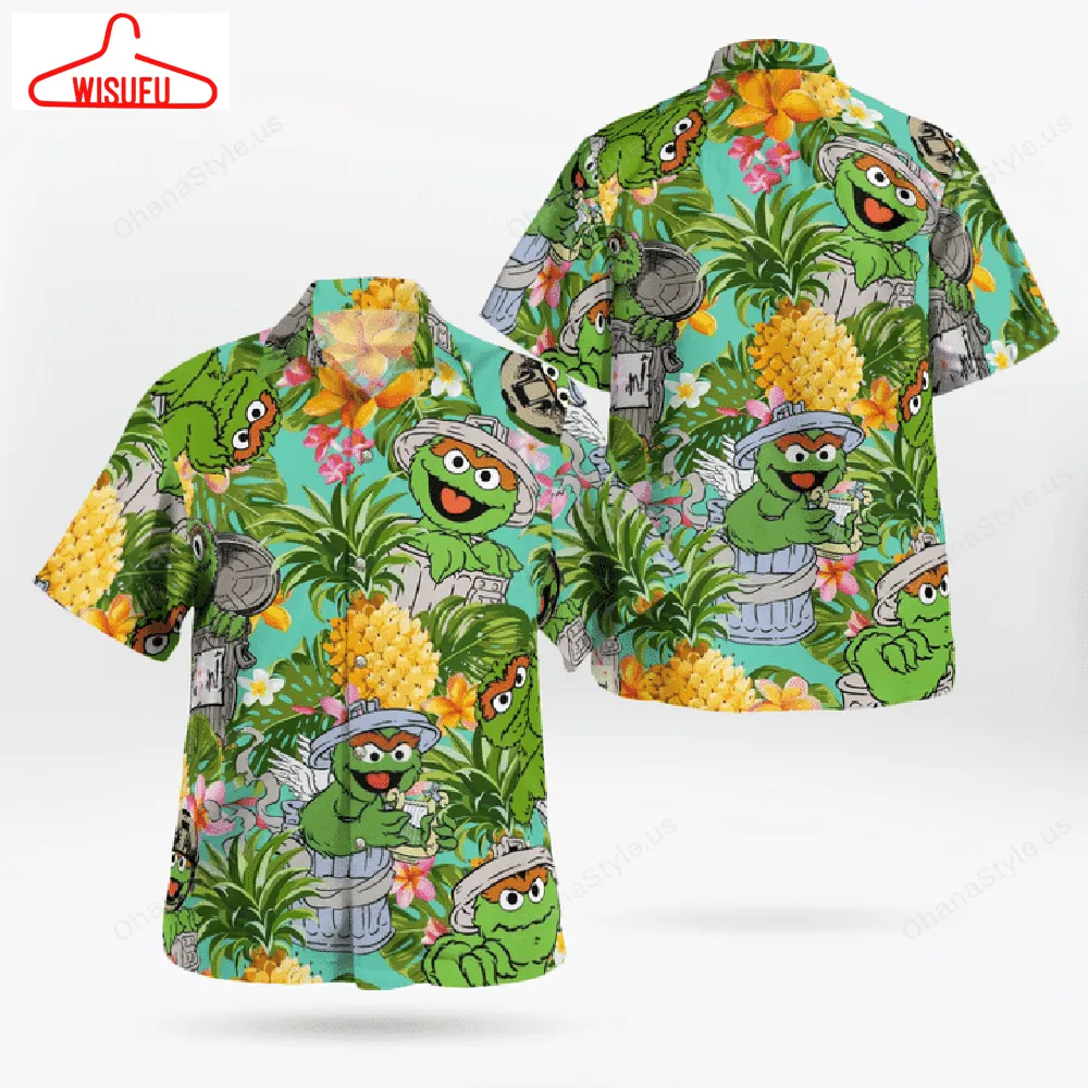 The Muppet Oscar The Grouch Pineapple Tropical Hawaiian Shirt, New Fashion Gifts