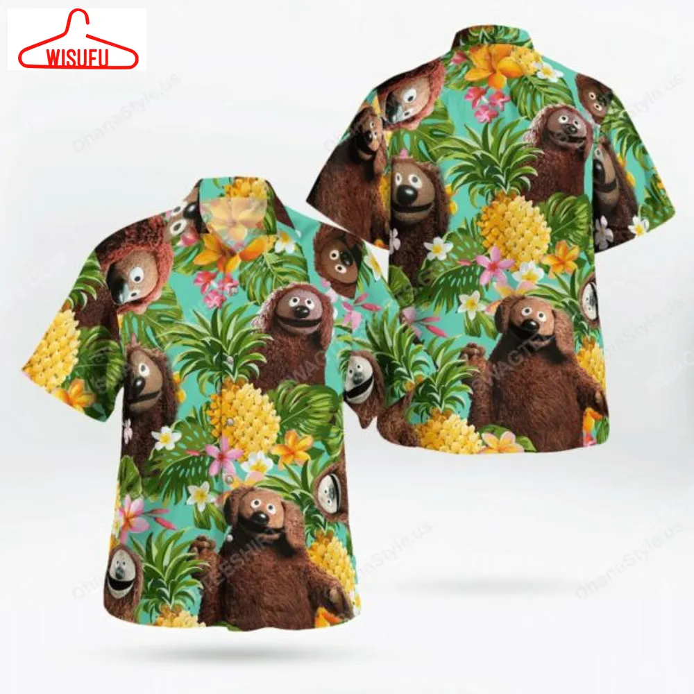 The Muppet Show Rowlf The Dog Hawaiian Graphic Print Short Sleeve Hawaiian Casual Shirt, New Fashion Gifts