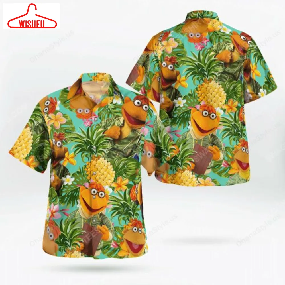 The Muppet Show Scooter Hawaiian Graphic Print Short Sleeve Hawaiian Casual Shirt, New Fashion Gifts