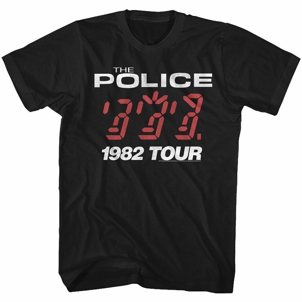 The Police '82 Tour Black Adult T-Shirt