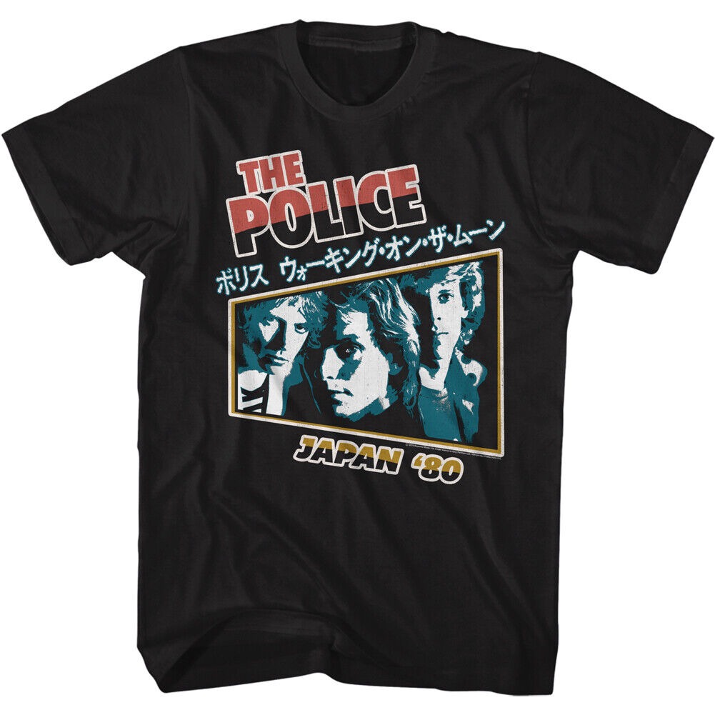 The Police Japan 80 Concert Men's T Shirt Rock Music Merch