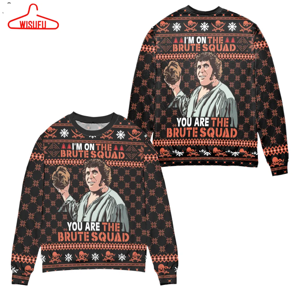 The Princess Bride I'm On The Brute Squad Snowflake Pattern Ugly Christmas Sweater