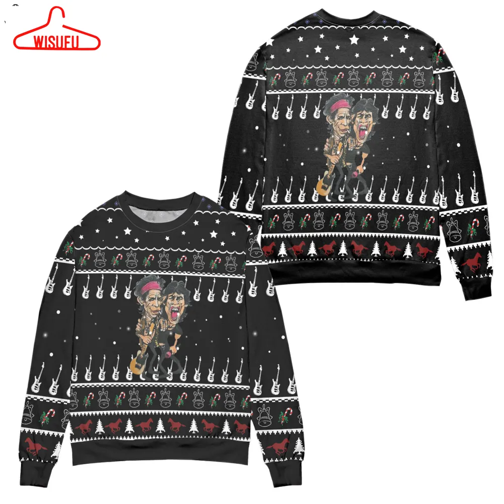 The Rolling Stones Cartoon Ugly Christmas Sweater