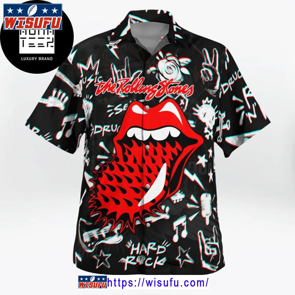 The Rolling Stones Retro Style 2024 Trending Hawaiian Shirt