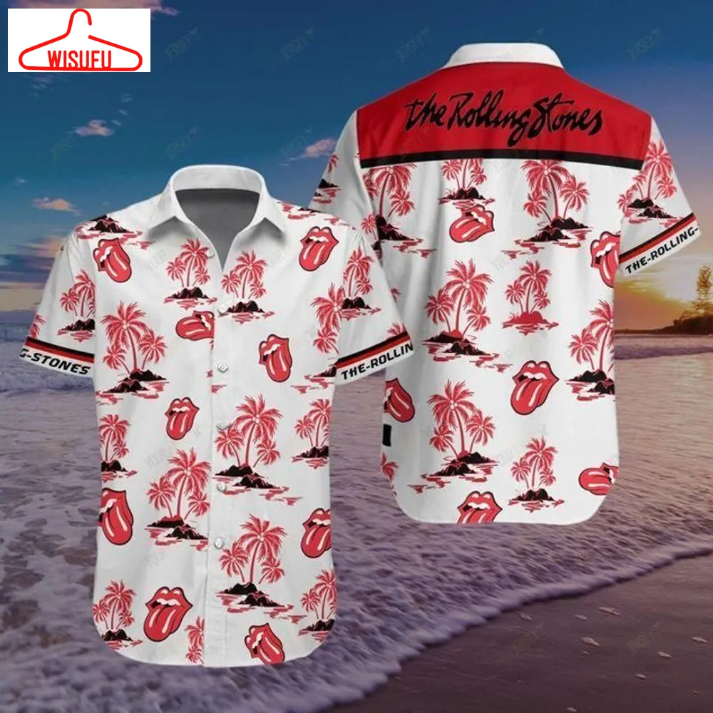 The Rolling Stones Rock Band Floral Hawaiian Shirt, New Hawaiian Holiday Outfits, New Fashion Gifts Vtbl16047