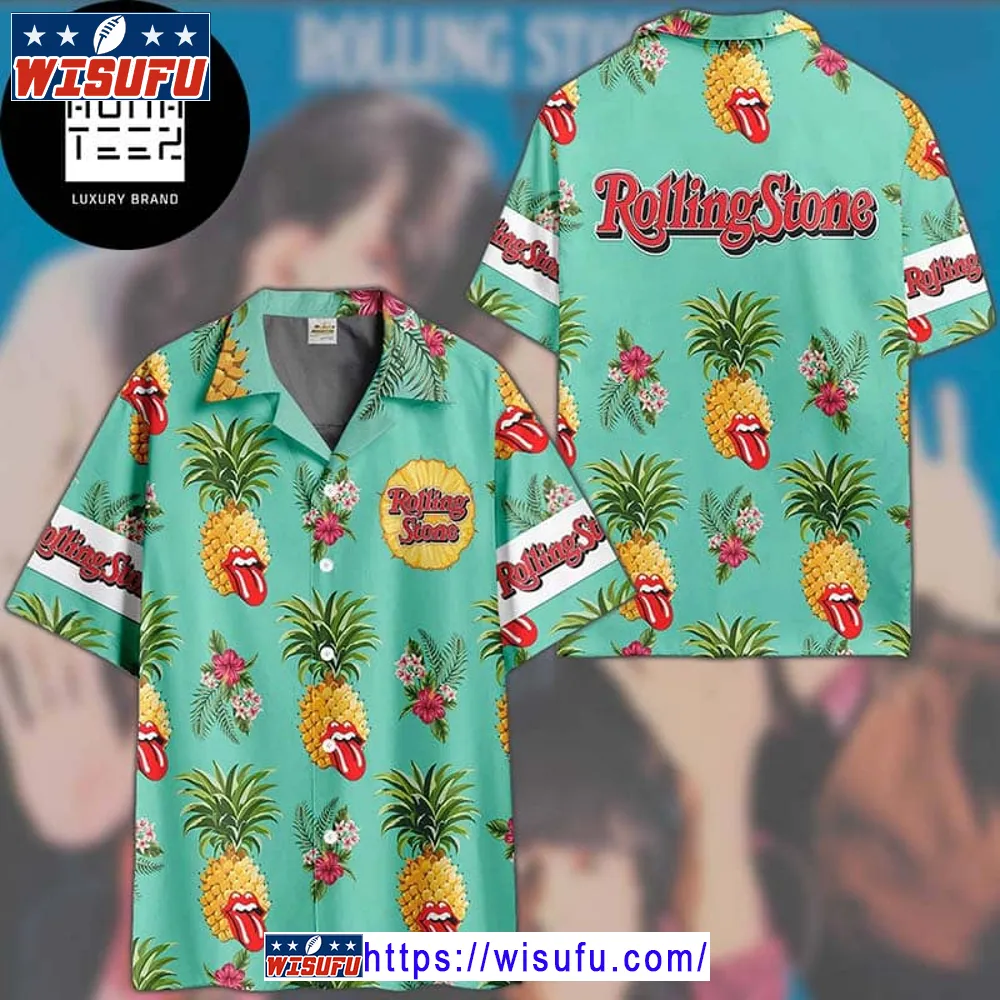 The Rolling Stones Tongue Pineapple Summer Vibe 2024 Trending Hawaiian Shirt