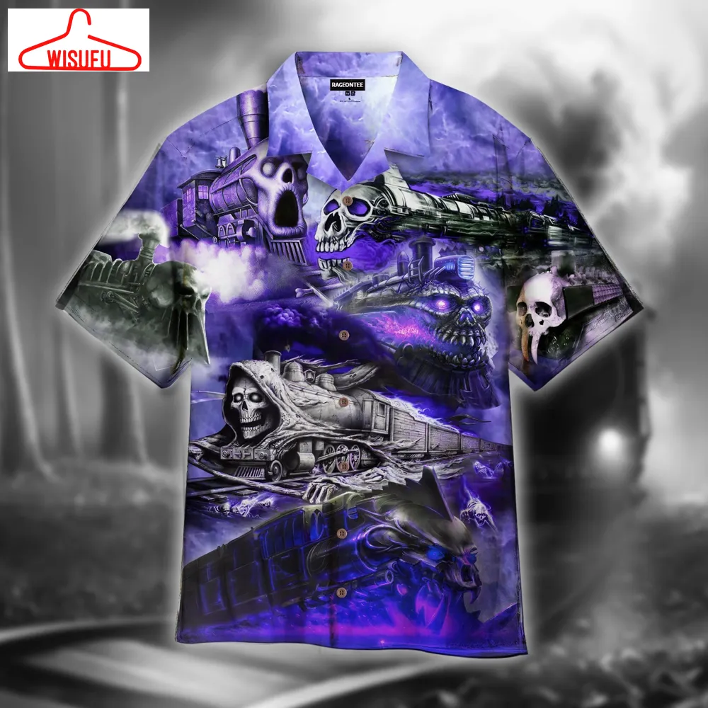 The Skull Storm Trains Hawaiian Shirt