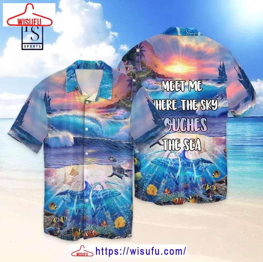 The Sky Touches Hawaiian Shirt, New Fashion Gifts